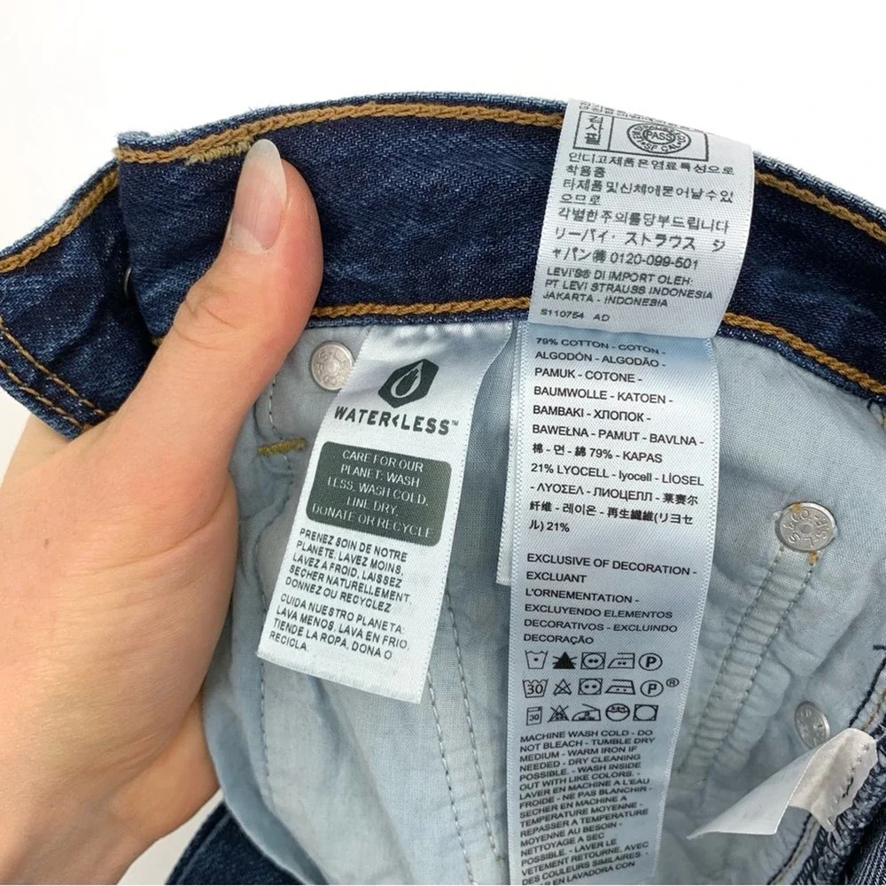 LEVI'S Premium Ribcage Straight Ankle Jean Blue Denim 27 - Picture 6 of 11